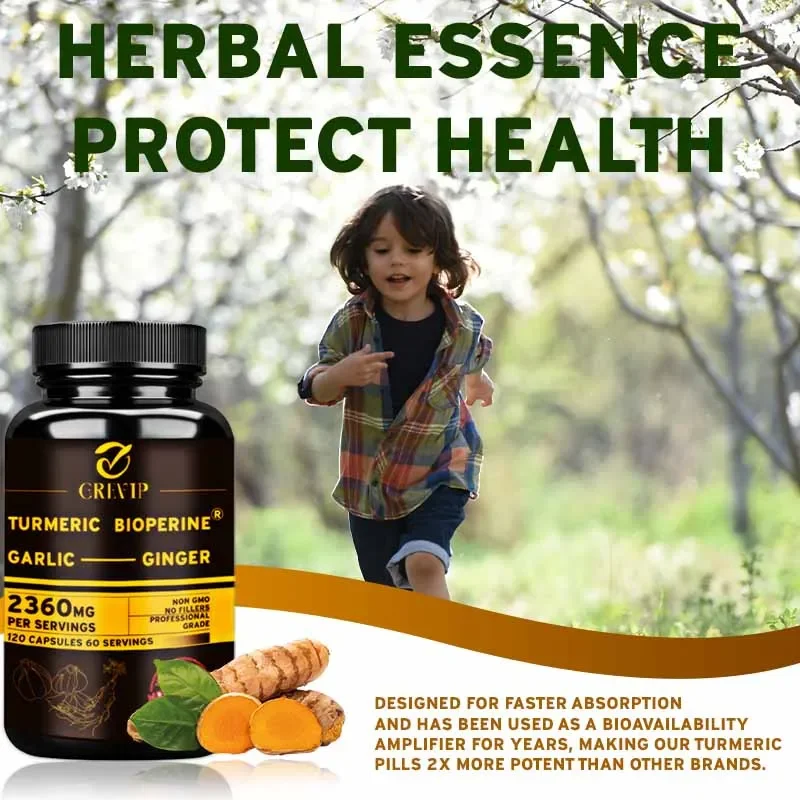 Turmeric Curcumin Capsule - Suplemento de gengibre e cúrcuma 4