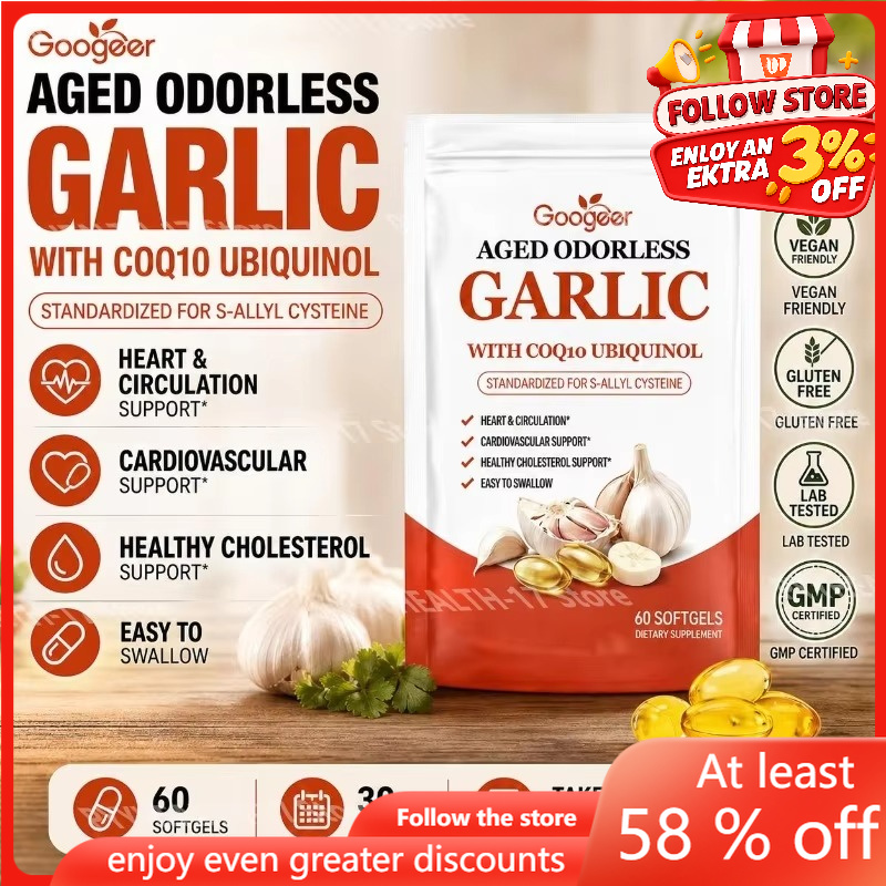 Coq10 Ubiquinol Softgel - Googeer Aged Odorless Garlic Softgels com