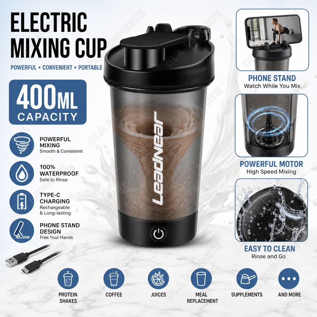 Nutrition And Fitness - Copo Misturador Elétrico com Suporte para