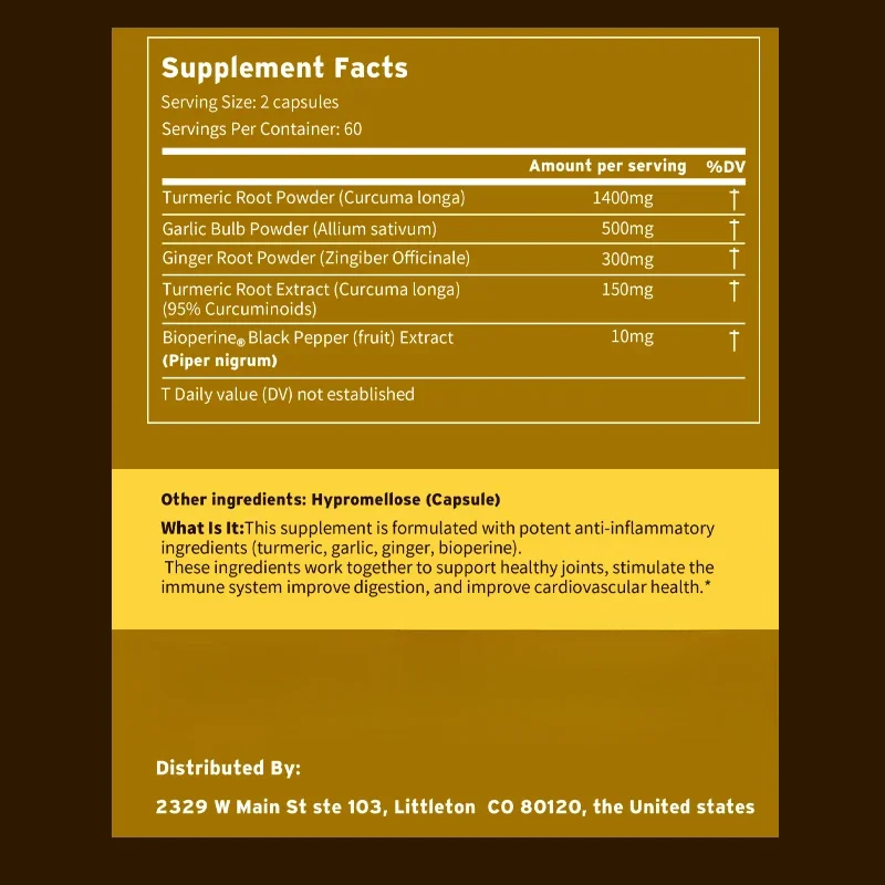 Suplemento de gengibre e cúrcu - Turmeric Curcumin Capsule avaliação e preço