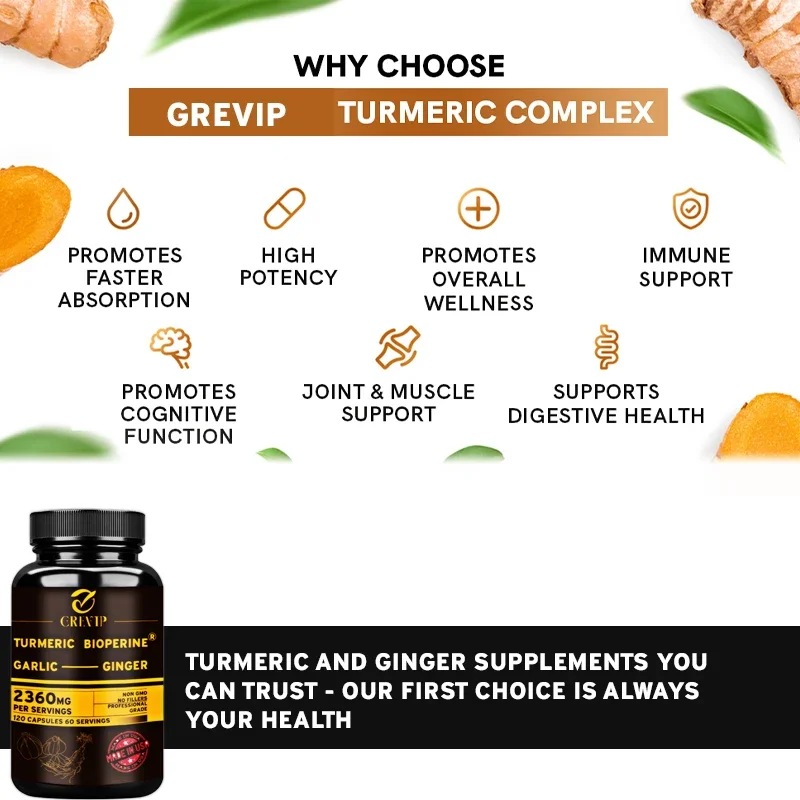 Suplemento de gengibre e cúrcu - Turmeric Curcumin Capsule avaliação e preço