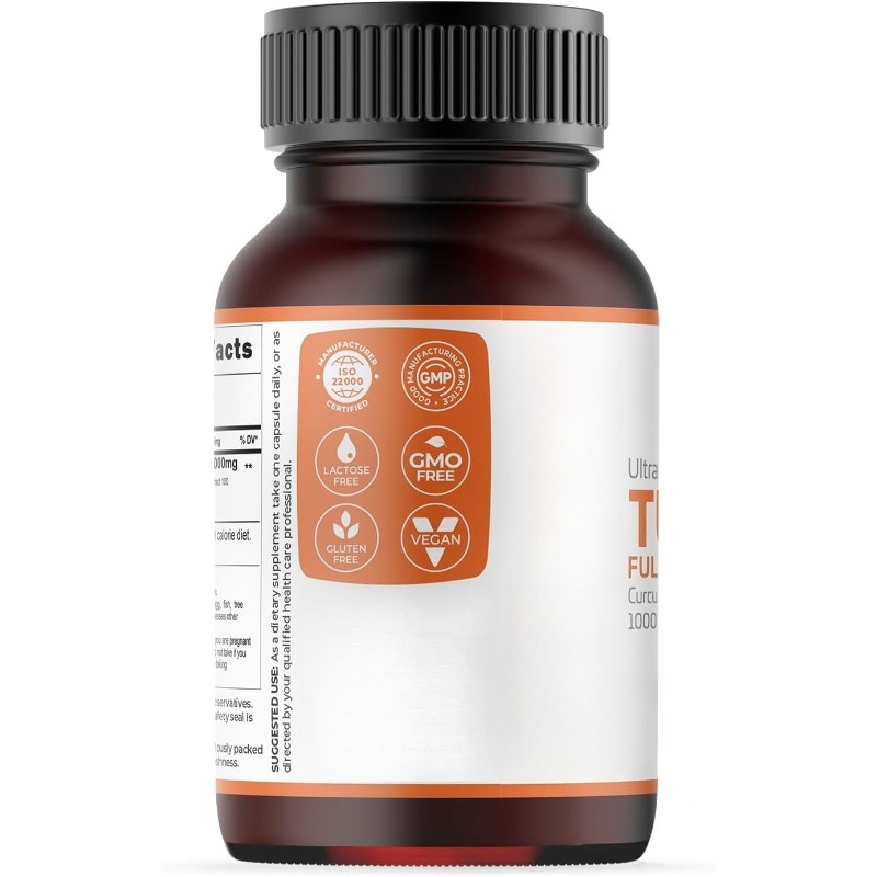 Cápsulas de Cúrcuma 1000mg Con - Turmeric Curcumin Capsule avaliação e preço