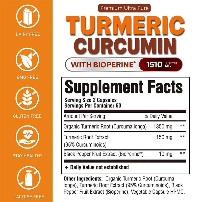 Cápsulas de Cúrcuma e Curcumin - Turmeric Curcumin Capsule avaliação e preço