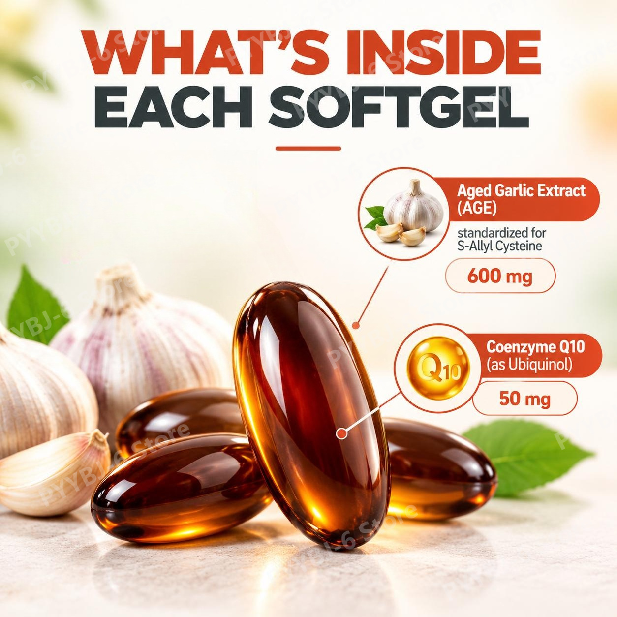 Cápsulas moles de alho envelhe - Coq10 Ubiquinol Softgel avaliação e preço
