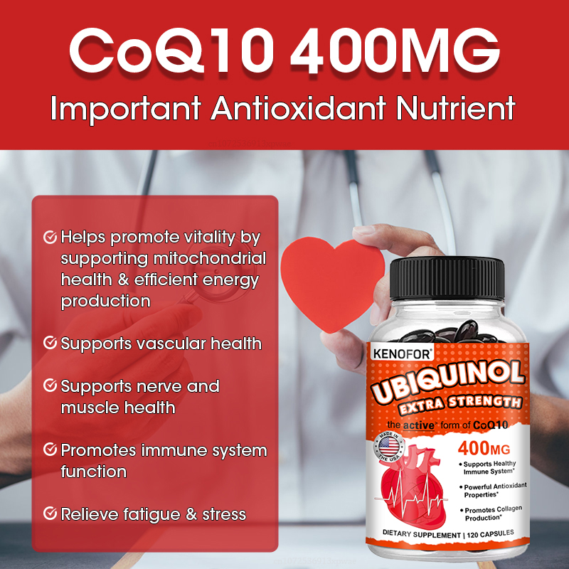 KENOFOR Ubiquinol CoQ10 400 mg - Coq10 Ubiquinol Softgel avaliação e preço