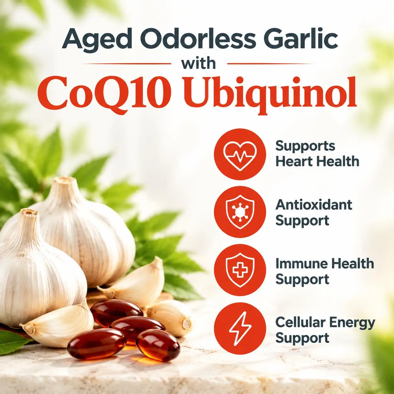Cápsulas moles de alho envelhe - Coq10 Ubiquinol Softgel avaliação e preço